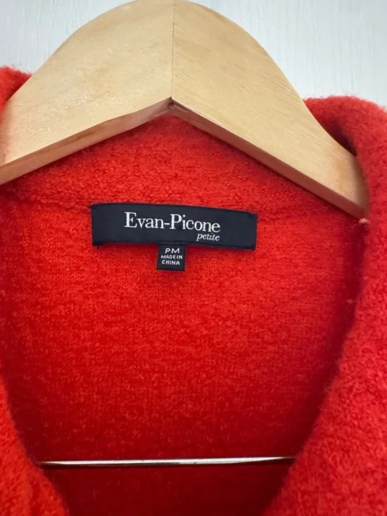 Evan Picone Red Women’s Wool Pea Coat - Picture 2 of 4
